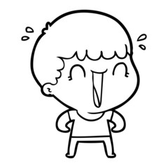 laughing cartoon man