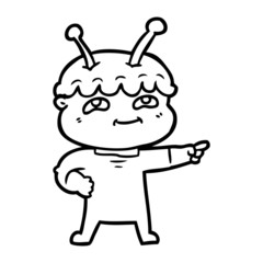 friendly cartoon spaceman