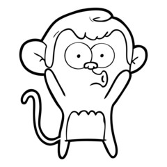 cartoon surprised monkey