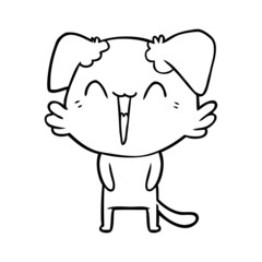 happy little dog cartoon