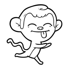 funny cartoon monkey running