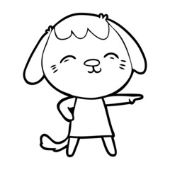 happy cartoon dog