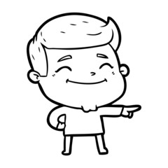 happy cartoon man