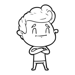 happy cartoon man