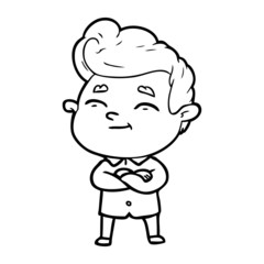 happy cartoon man