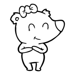 female bear cartoon
