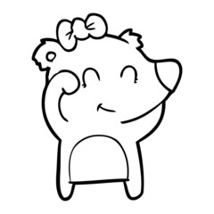 female bear cartoon