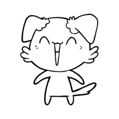 happy little dog cartoon