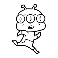 cartoon three eyed alien