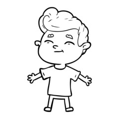 happy cartoon man