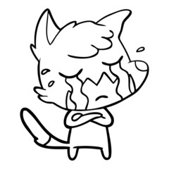 crying fox cartoon
