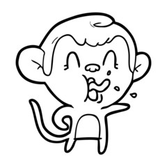 crazy cartoon monkey