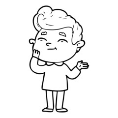 happy cartoon man