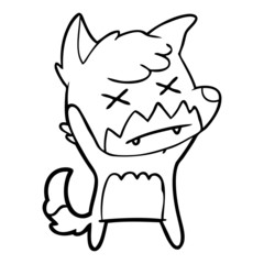 cartoon cross eyed fox