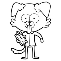 cartoon dog with tongue sticking out