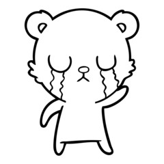 crying cartoon bear
