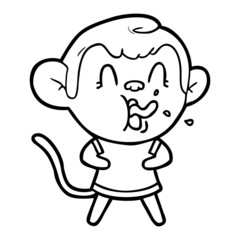 crazy cartoon monkey