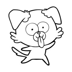 cartoon dog with tongue sticking out