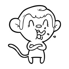crazy cartoon monkey
