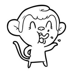 crazy cartoon monkey