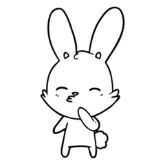 curious bunny cartoon