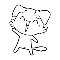 happy little dog cartoon