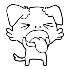cartoon disgusted dog