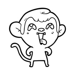 Fototapeta premium crazy cartoon monkey
