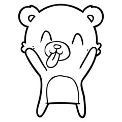 rude cartoon bear