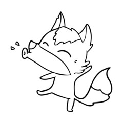 howling wolf cartoon