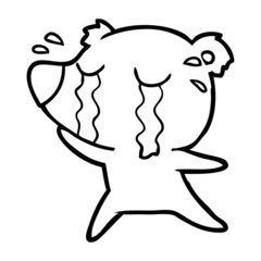 cartoon crying bear