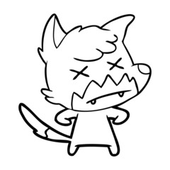 cartoon dead fox