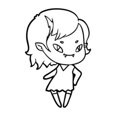 cartoon cool vampire girl