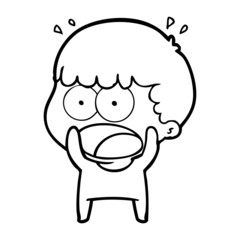 cartoon shocked man
