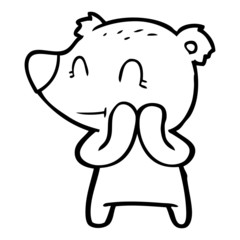 smiling bear cartoon