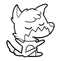friendly cartoon fox