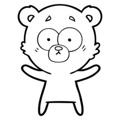 Obraz premium surprised bear cartoon