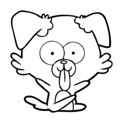 cartoon dog with tongue sticking out