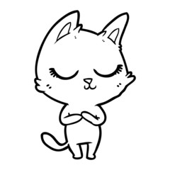 calm cartoon cat