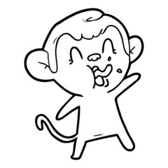 Fototapeta premium crazy cartoon monkey