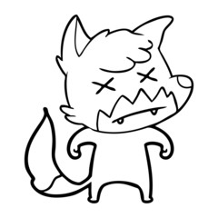 cartoon dead fox