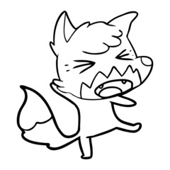 angry cartoon fox