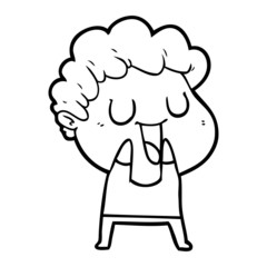 laughing cartoon man