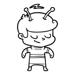 friendly cartoon spaceman