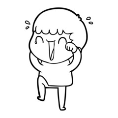 laughing cartoon man