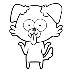 cartoon dog with tongue sticking out