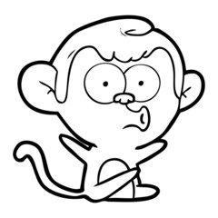 cartoon hooting monkey