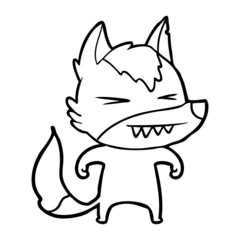 angry wolf cartoon