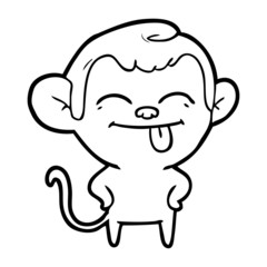 Obraz premium funny cartoon monkey