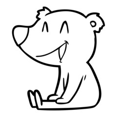 sitting bear cartoon